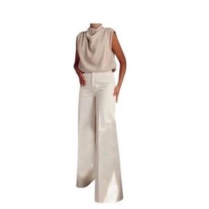 Zara Cream Wide Leg Pants